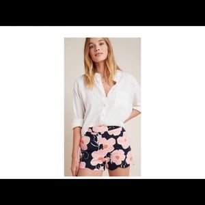 Anthropologie floral shorts, size 4